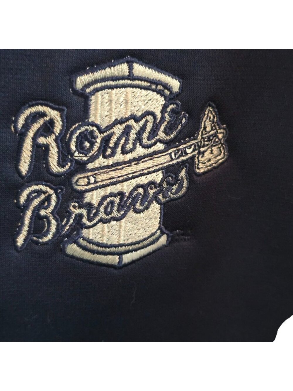 Mizuno Rome Braves Hoodie Men’s XXL Navy Blue Pullover Sweatshirt Baseball Gear - Picture 8 of 11
